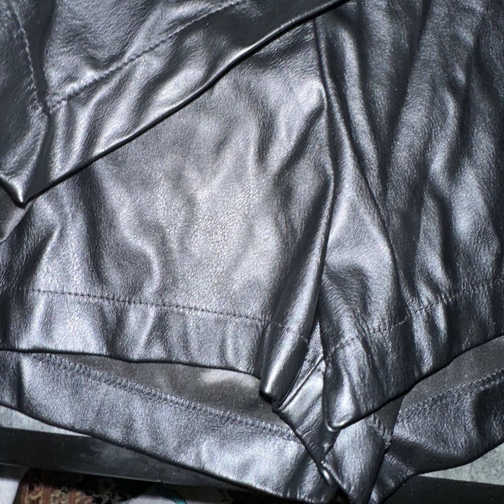 Leather skort